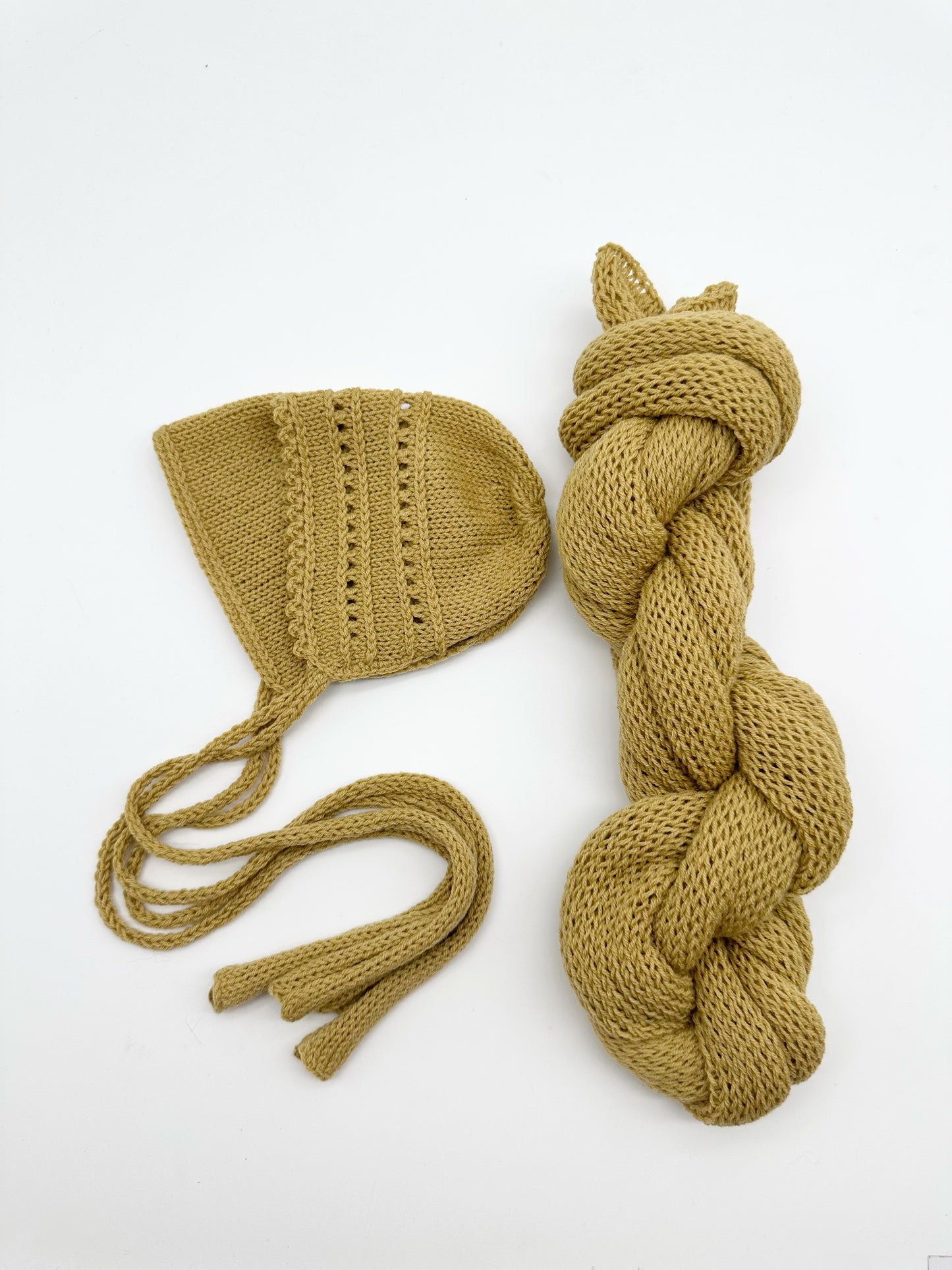 RTS | Mustard Set - two bonnets, one wrap