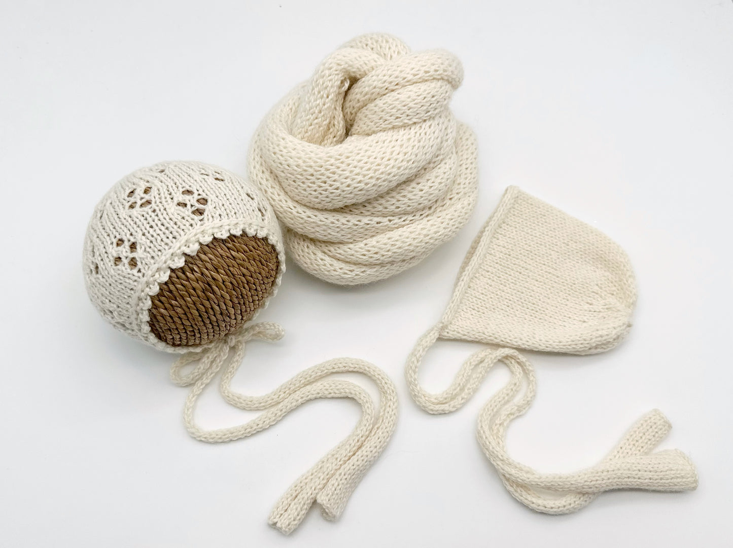 RTS | Cream Set | two bonnets