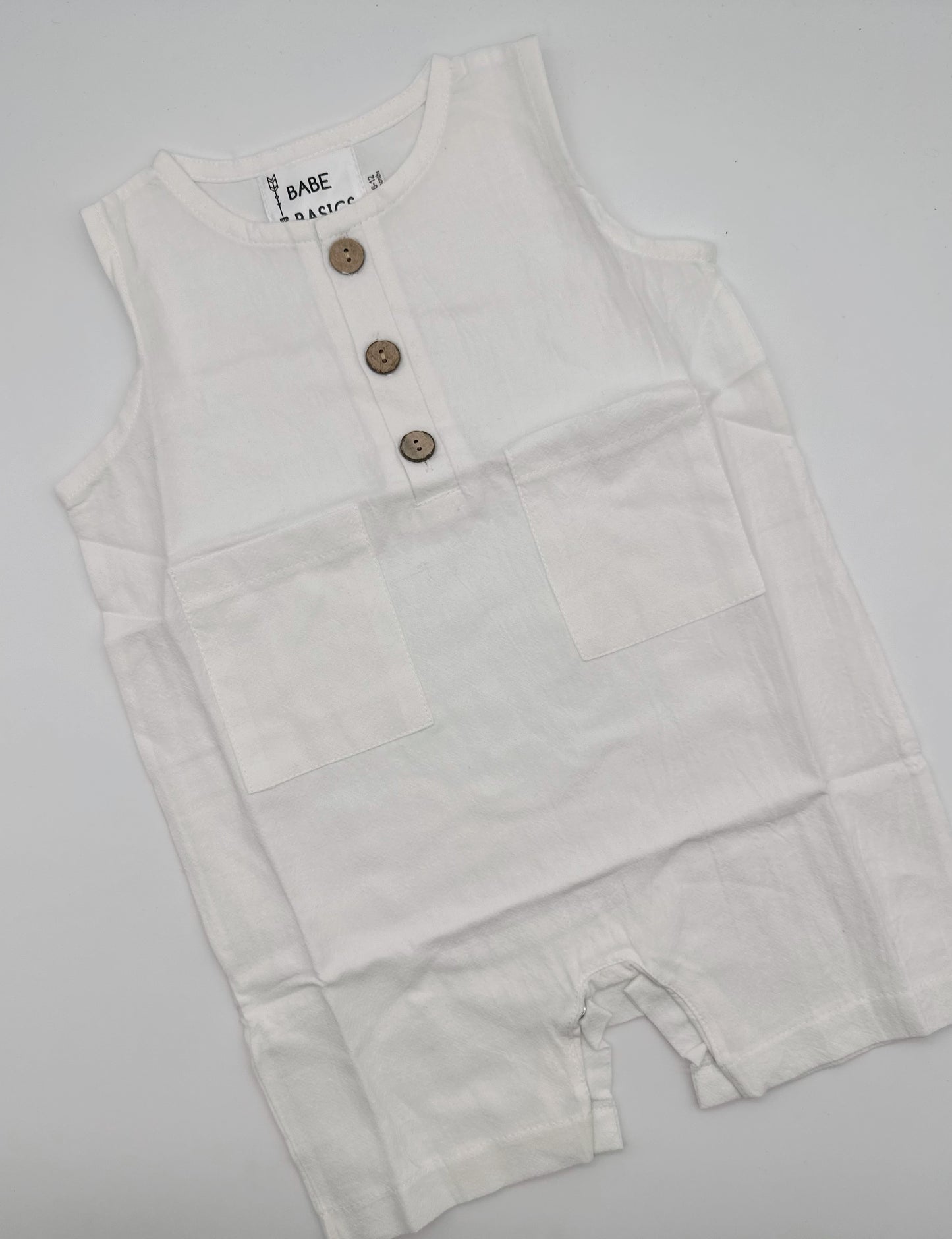 White Linen Romper