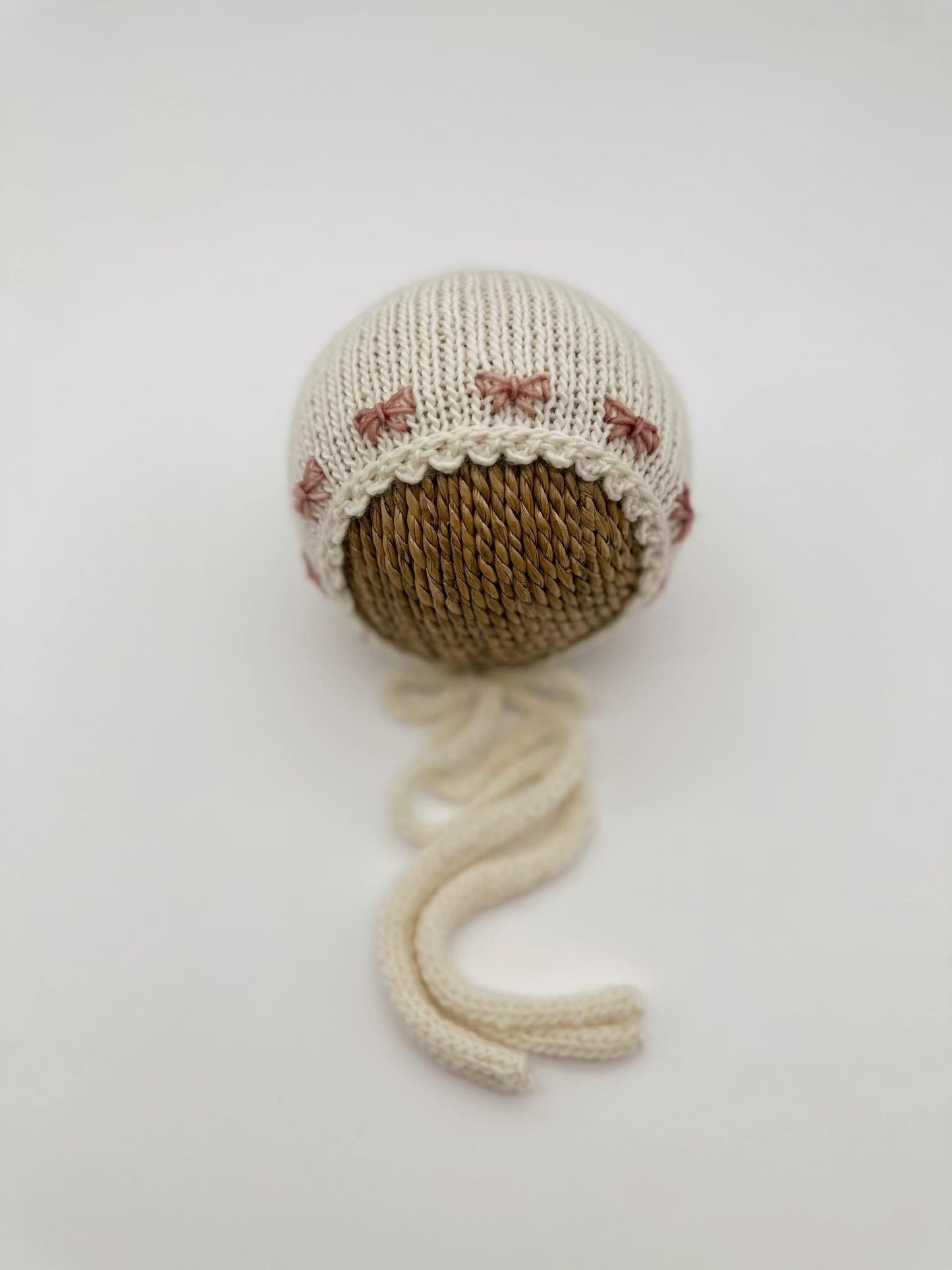 Tiny Bows Bonnet | preorder | pink smoke