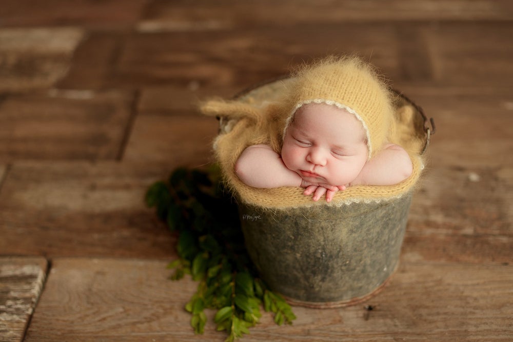 Preorder - Scalloped Angora Bonnet