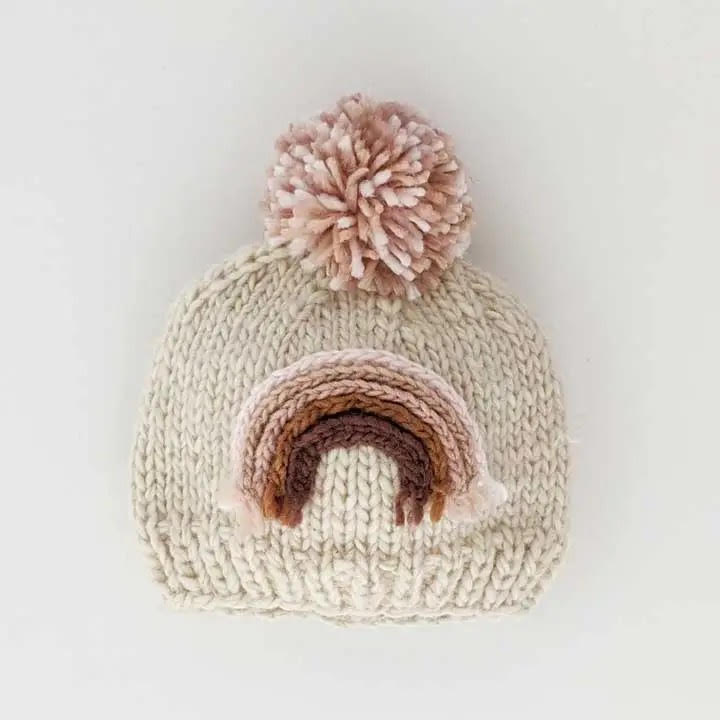 Rainbow Beanie - Mauve