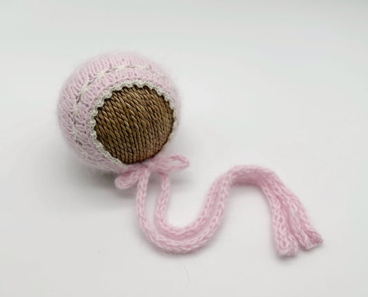 RTS | Pink Angora Bonnet