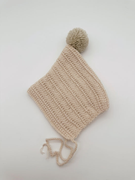 RTS | Sitter Pom Pom Bonnet | 6-12 months