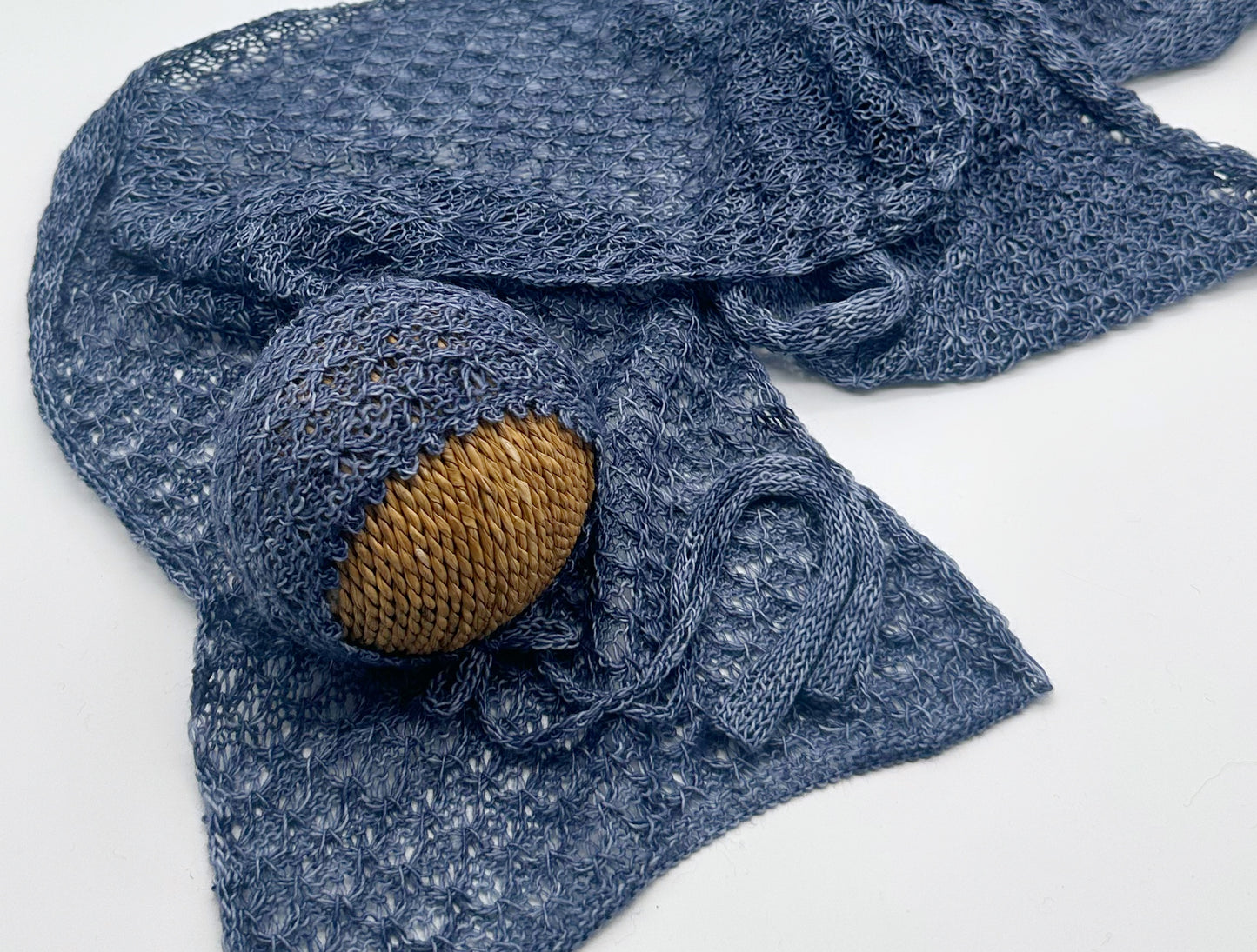 RTS | Navy Lace Set | Newborn knit photo prop