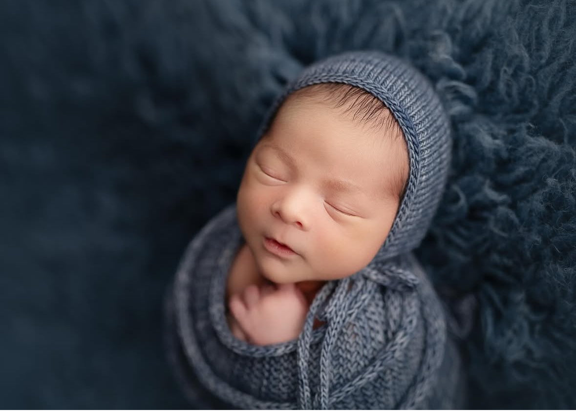 Fly Catcher Blue Set | Newborn Photo Knits