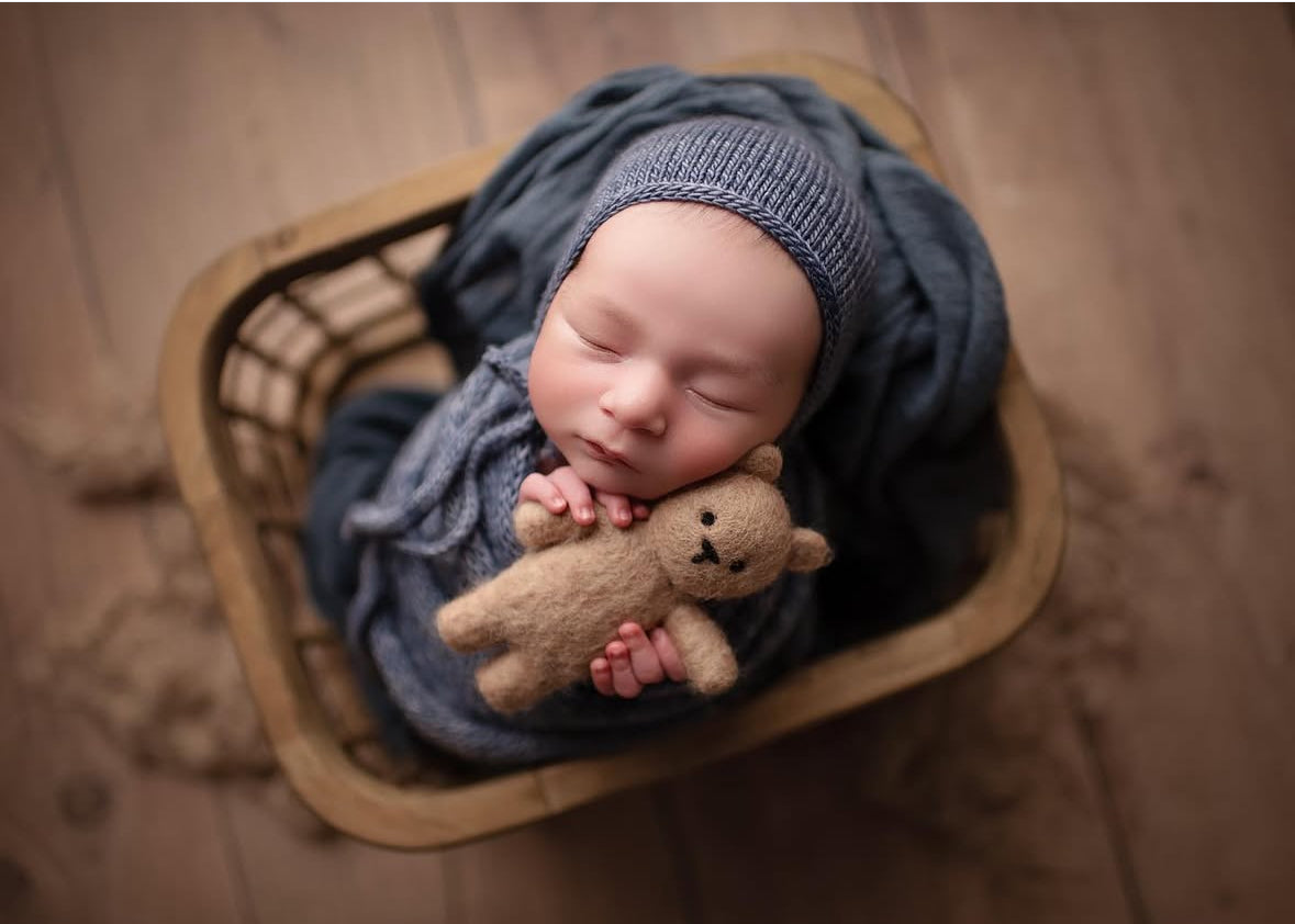 Fly Catcher Blue Set | Newborn Photo Knits