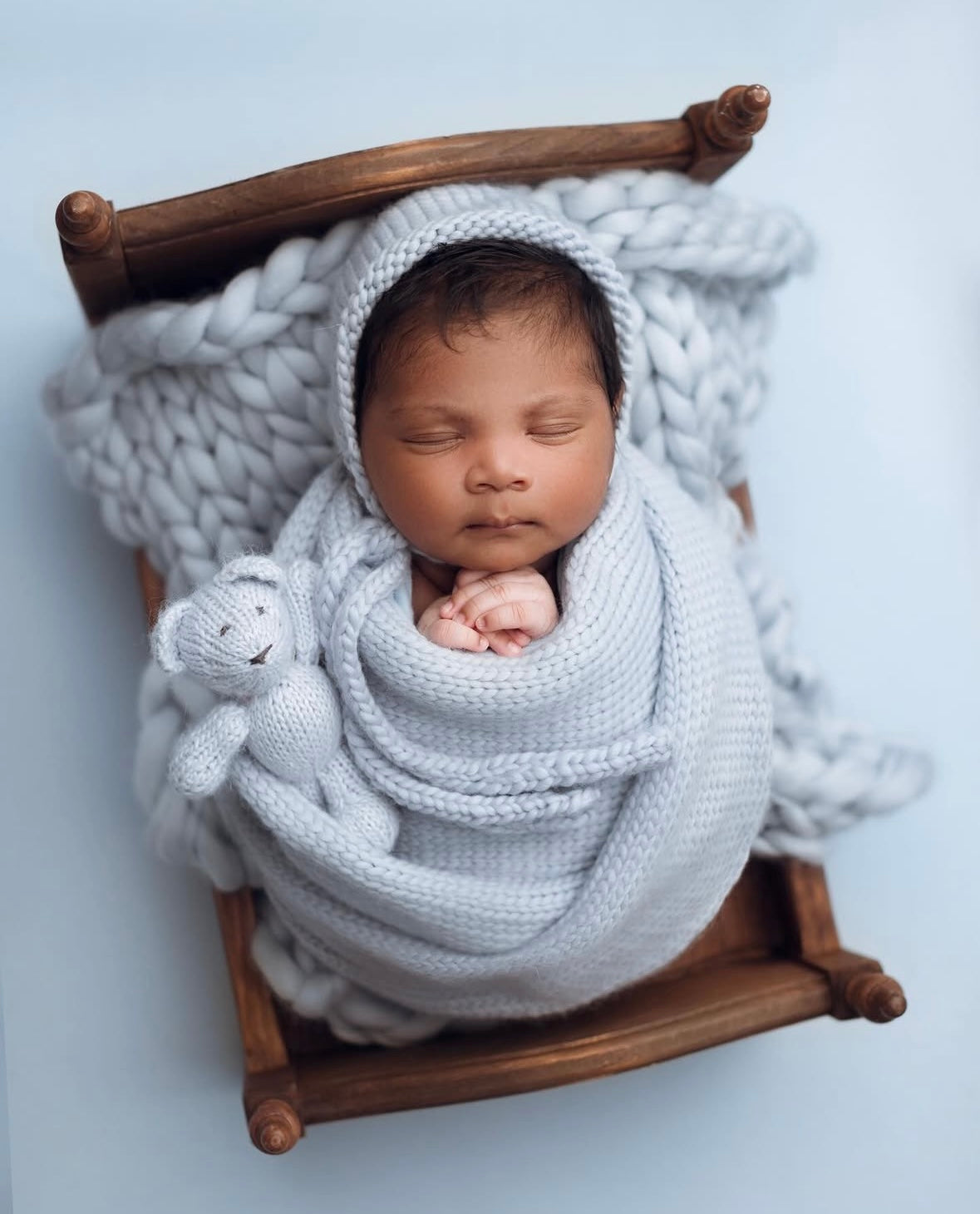 Ready to Ship | Luxe Merino Woolie Layer - Tulle - newborn photo prop