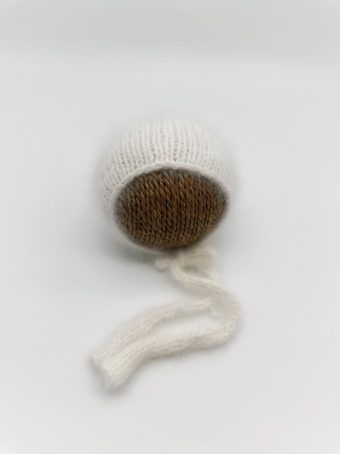 RTS | White Angora Bonnet