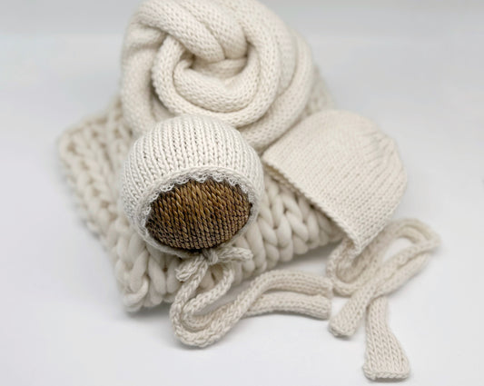 Preorder Natural Merino Newborn Photography Set – 4 Pieces