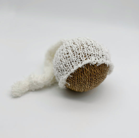 RTS | Cream Texture Sleepy Hat