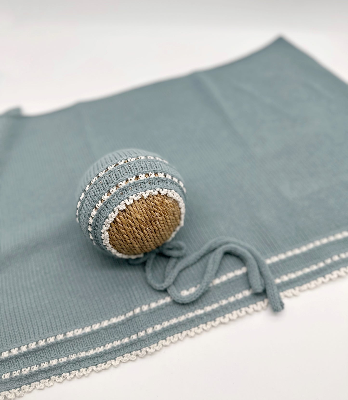 RTS | Dusty Blue Accent Wrap Set | Newborn Photography Prop