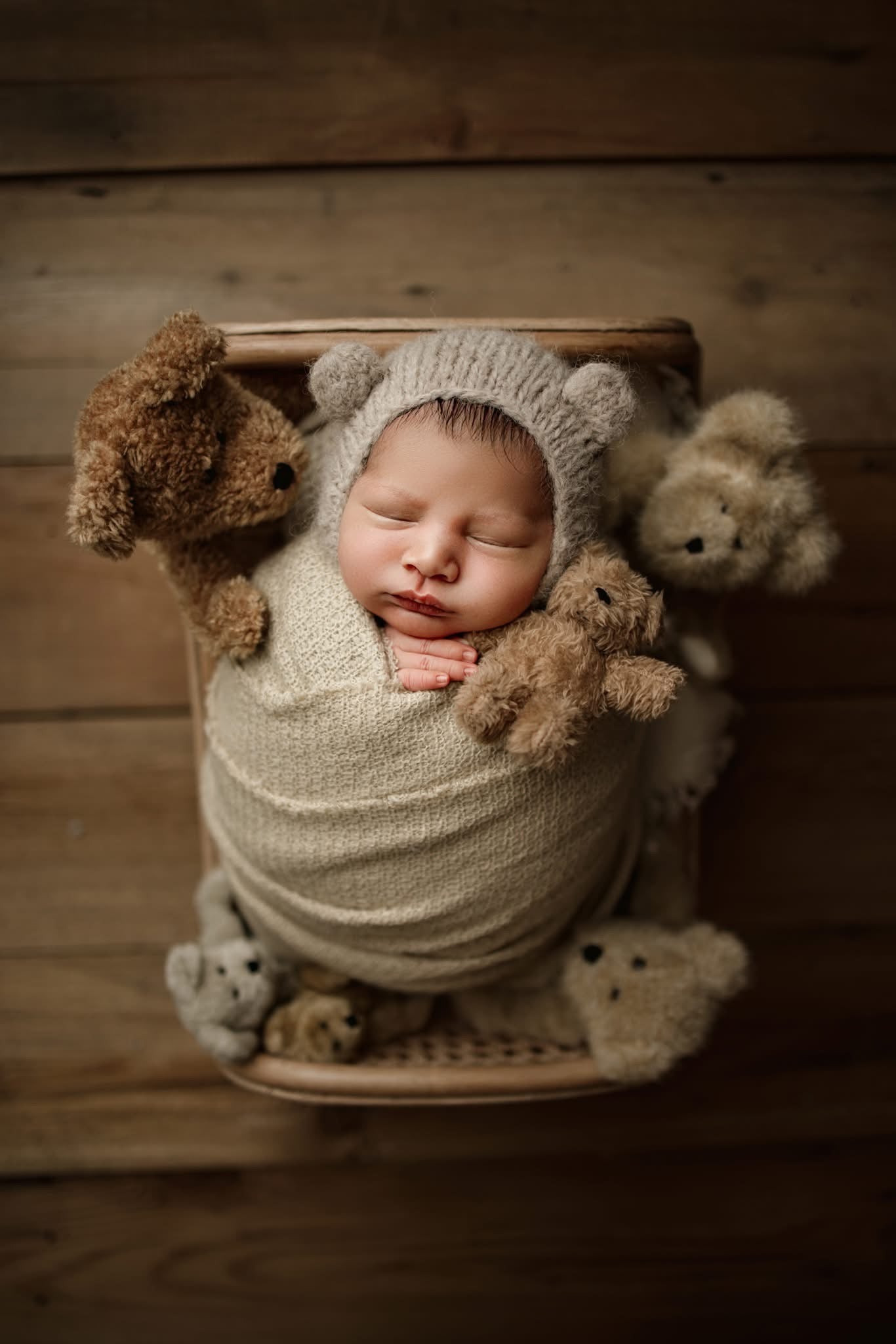 Brushed Alpaca Bear Bonnet