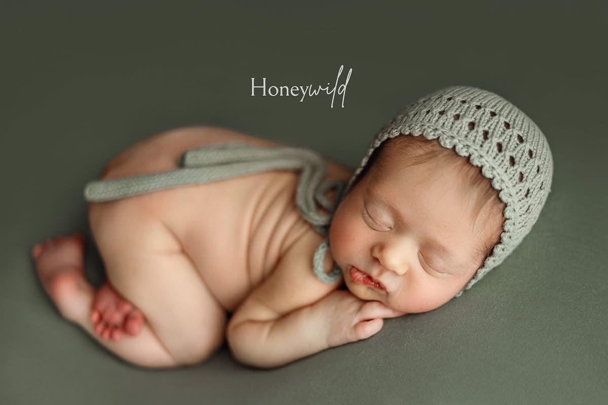 Eyelet Bonnet - Dusty Artichoke