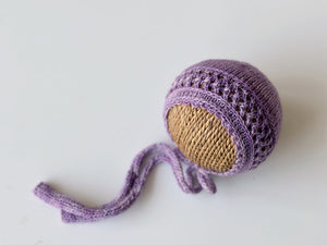 Purple Lattice Bonnet