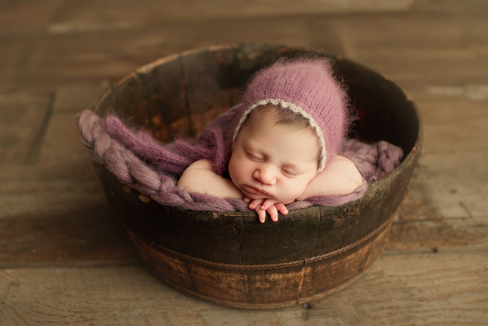 Preorder - Scalloped Angora Bonnet