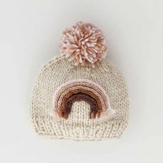Rainbow Beanie - Mauve